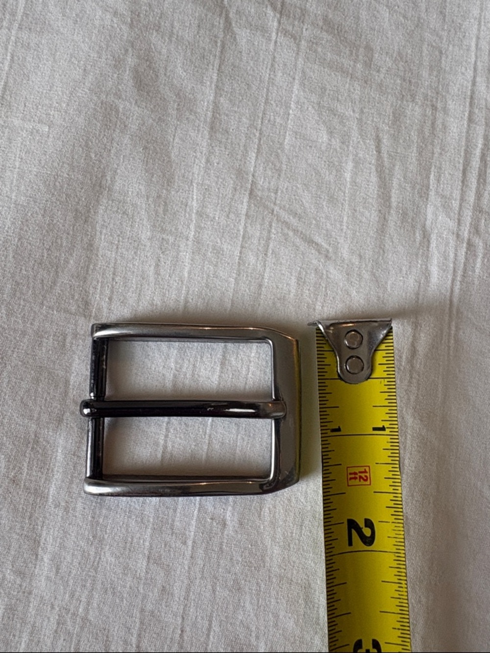 Silver Tone Metal Belt Buckle - Gunmetal - Picture 4 of 5